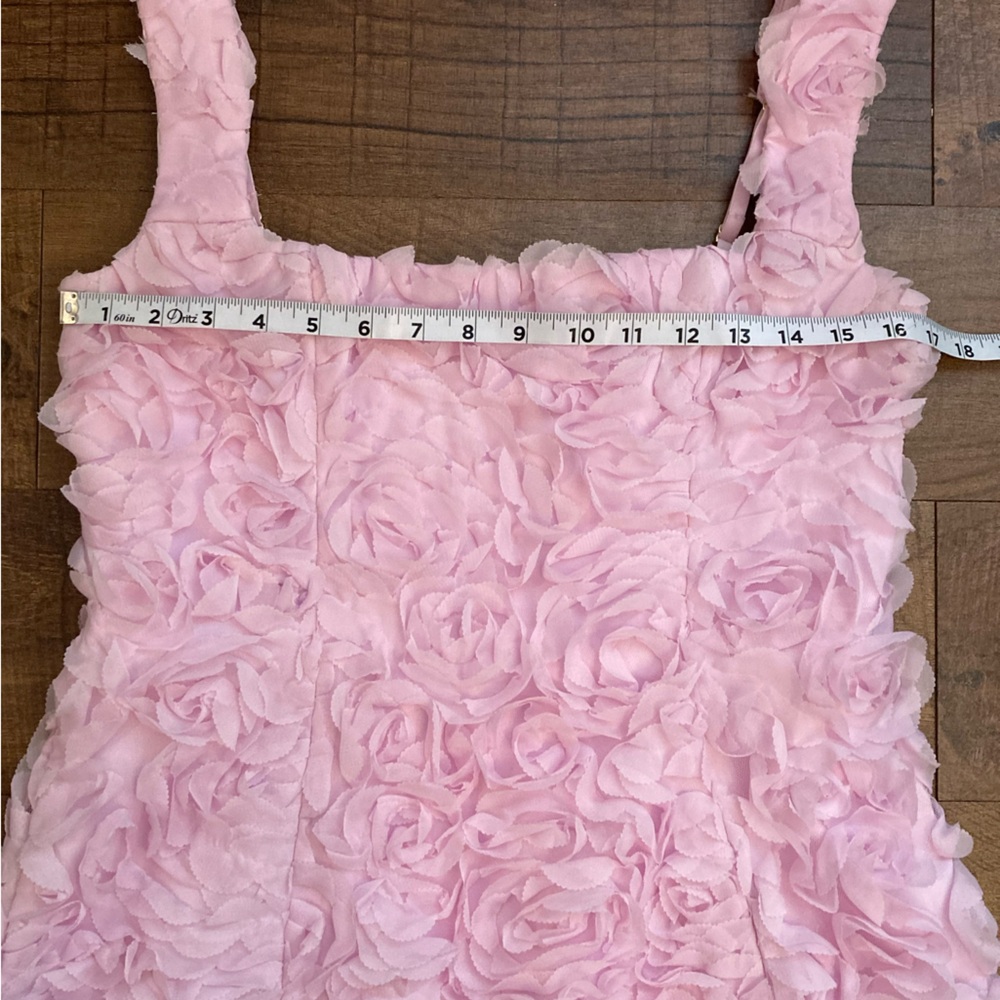 Oh Polly NWT Posy Floral Appliqué Corset Mini Dress Lilac Pink Women’s 10 - Picture 14 of 16